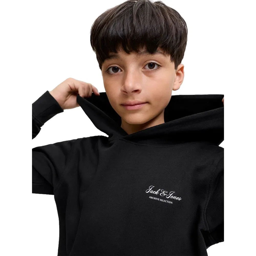 Детское худи с принтом Archive Graphic Jack & jones, Black — фото 4