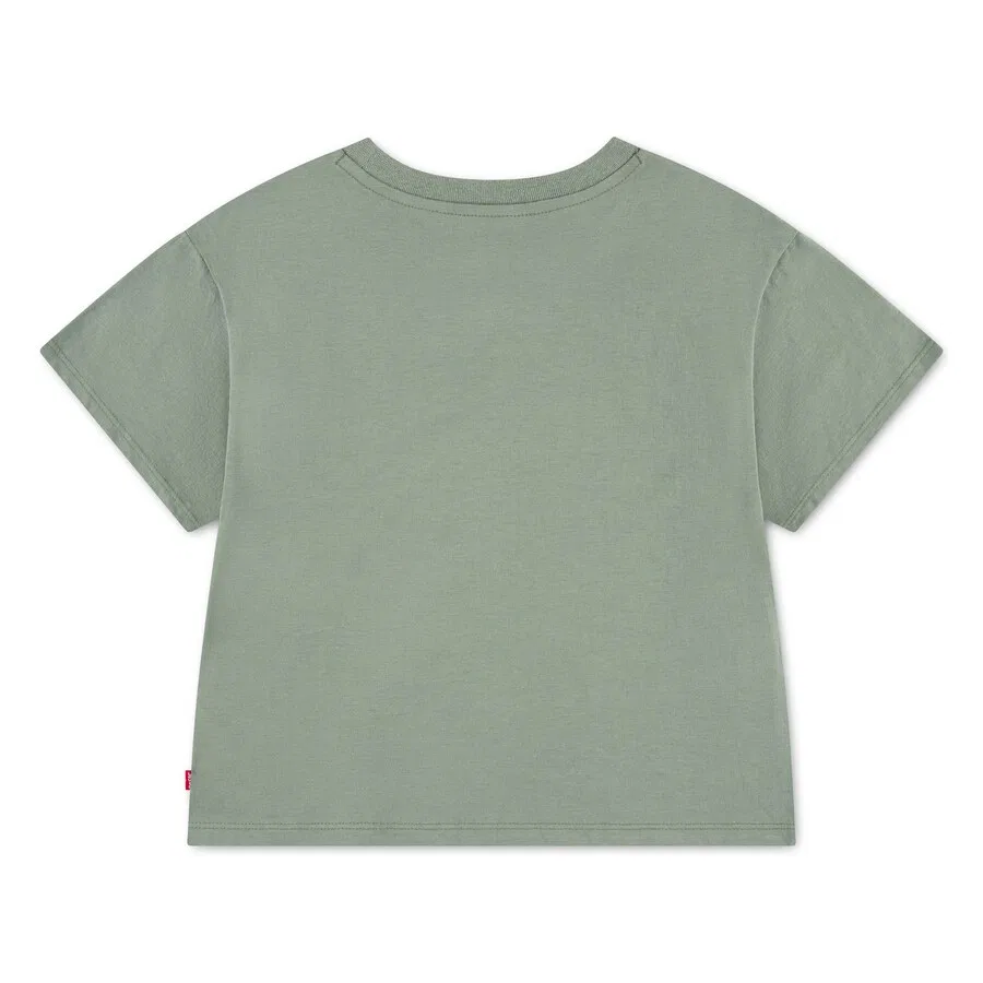 Детская футболка Levi's Kids светло-зеленого цвета — фото 2