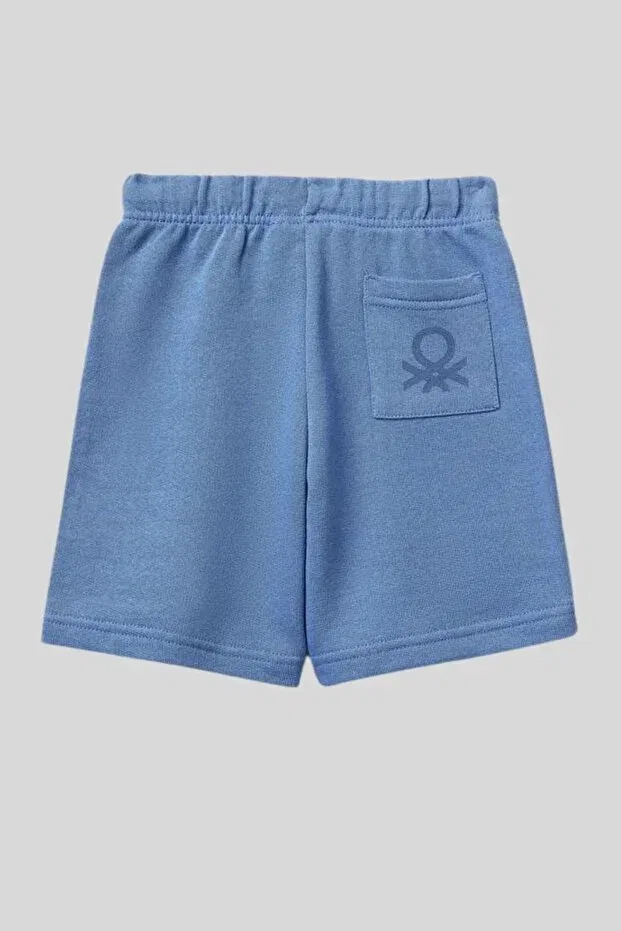 Детские шорты для мальчиков с принтом Benetton, Light Blue — фото 2