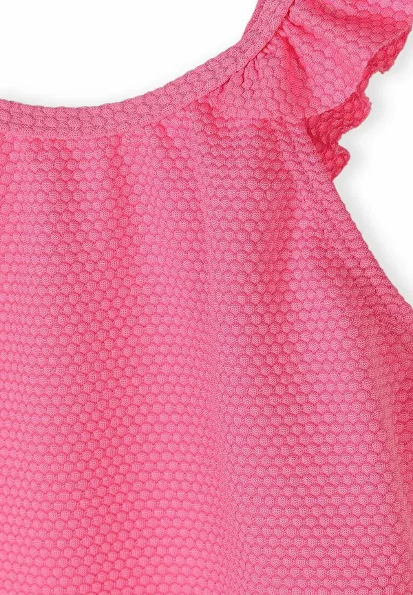 Комплект из 2 предметов с цветком, купальник, Minoti, Neon Pink, розовый — фото 4
