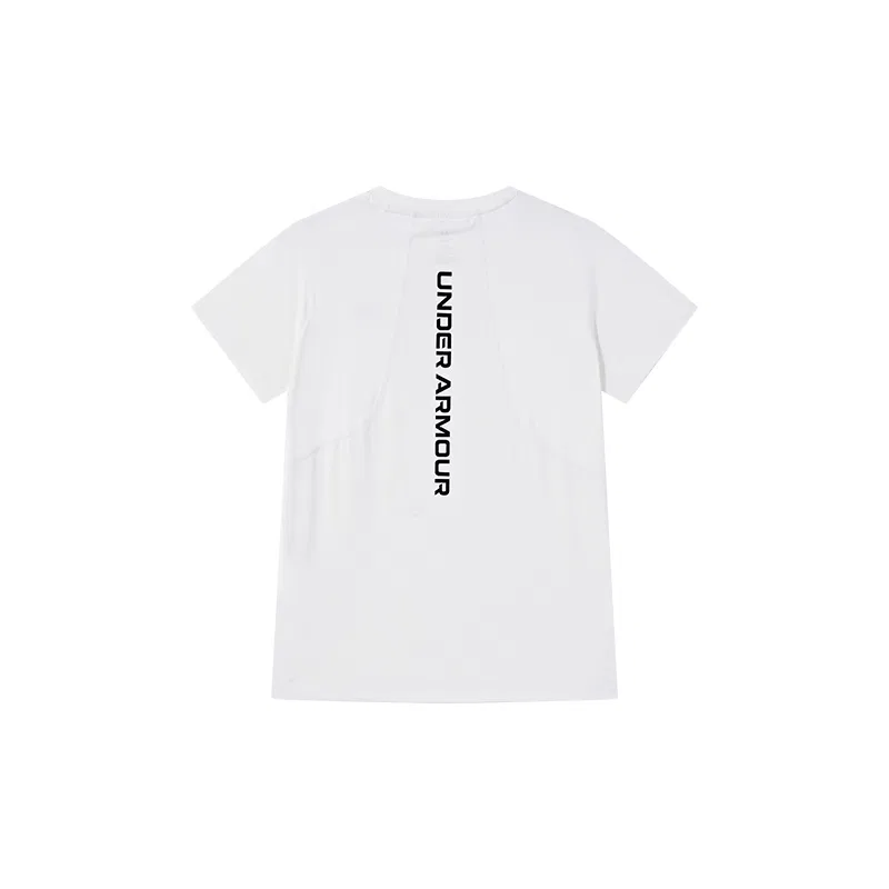 Футболка с круглым вырезом, умеренная растяжимость, Under Armour, White — фото 3