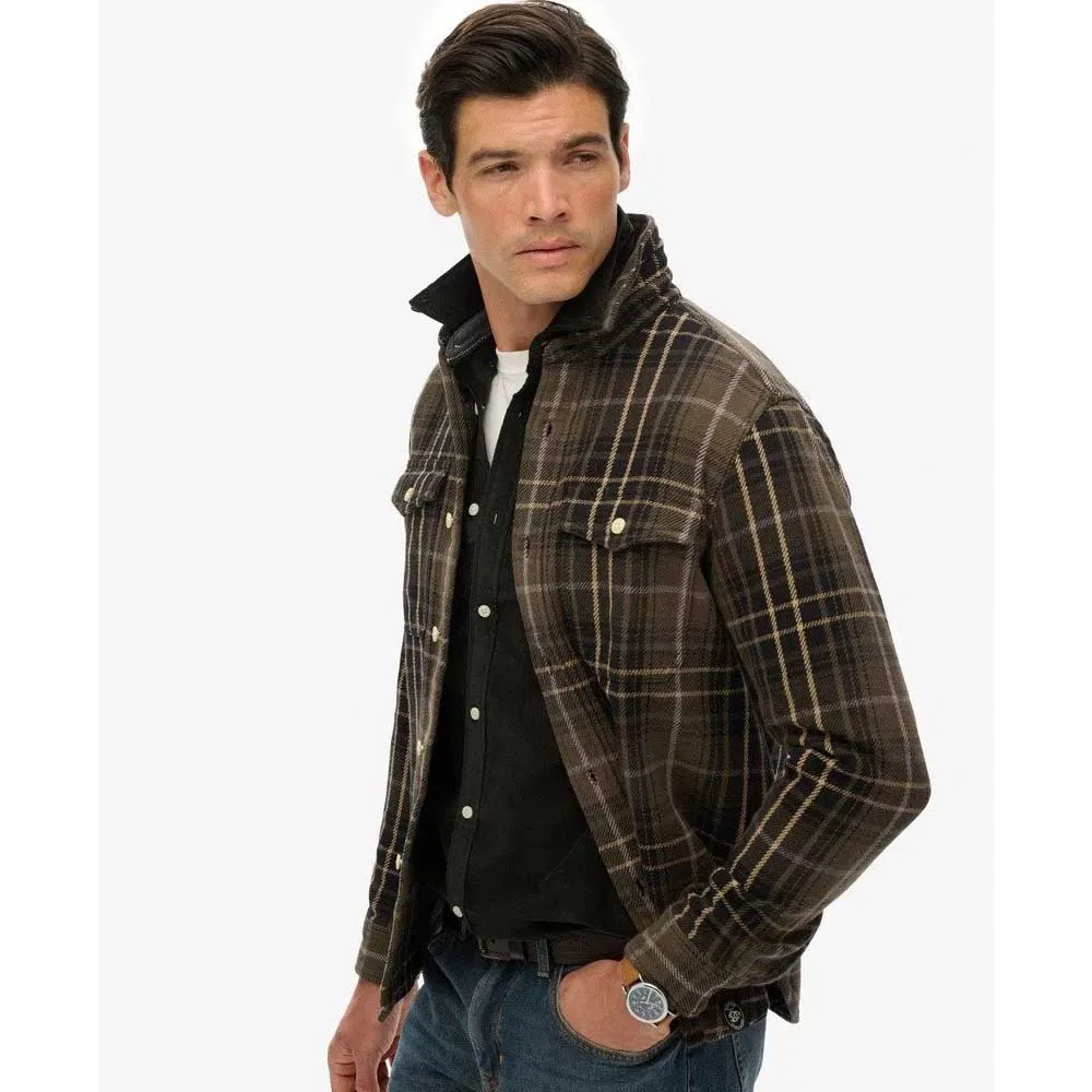 Рубашка с длинным рукавом Merchant Heavy Superdry, зеленый — фото 4