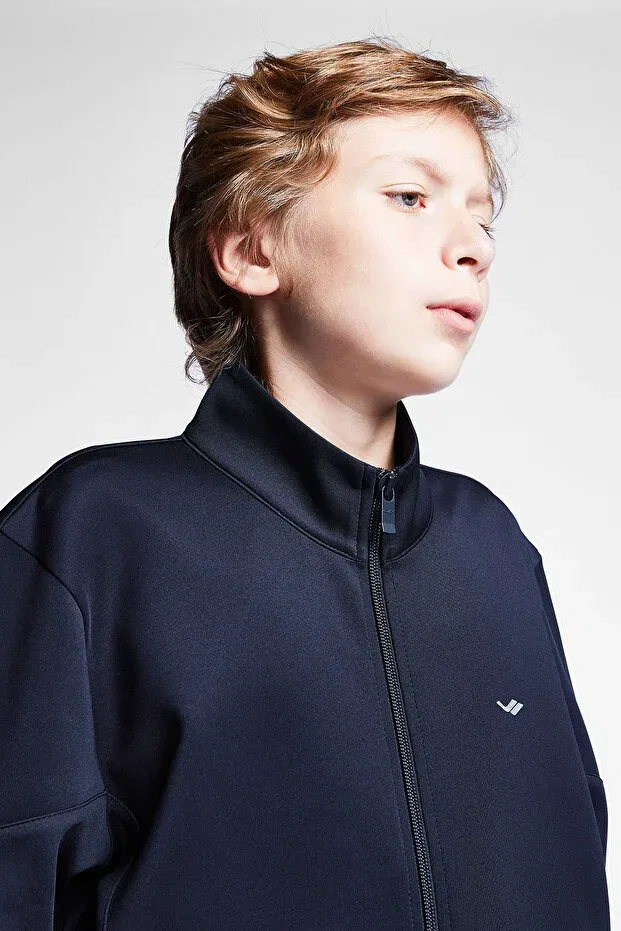 Детские свитшот для мальчиков на молнии Lescon, Navy Blue — фото 4