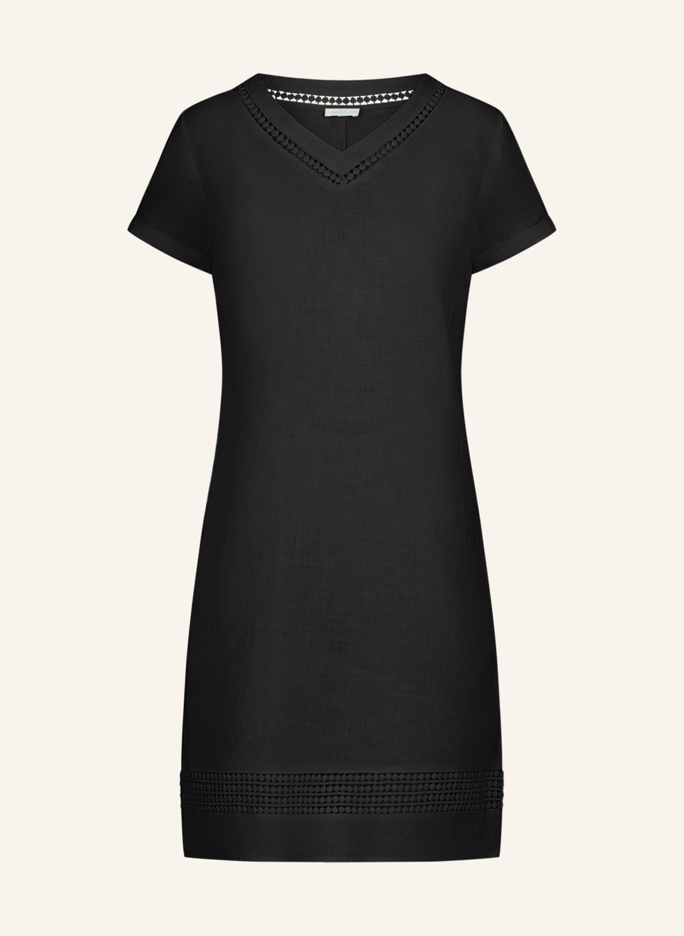 

Короткое льняное платье Mint & Mia, черный