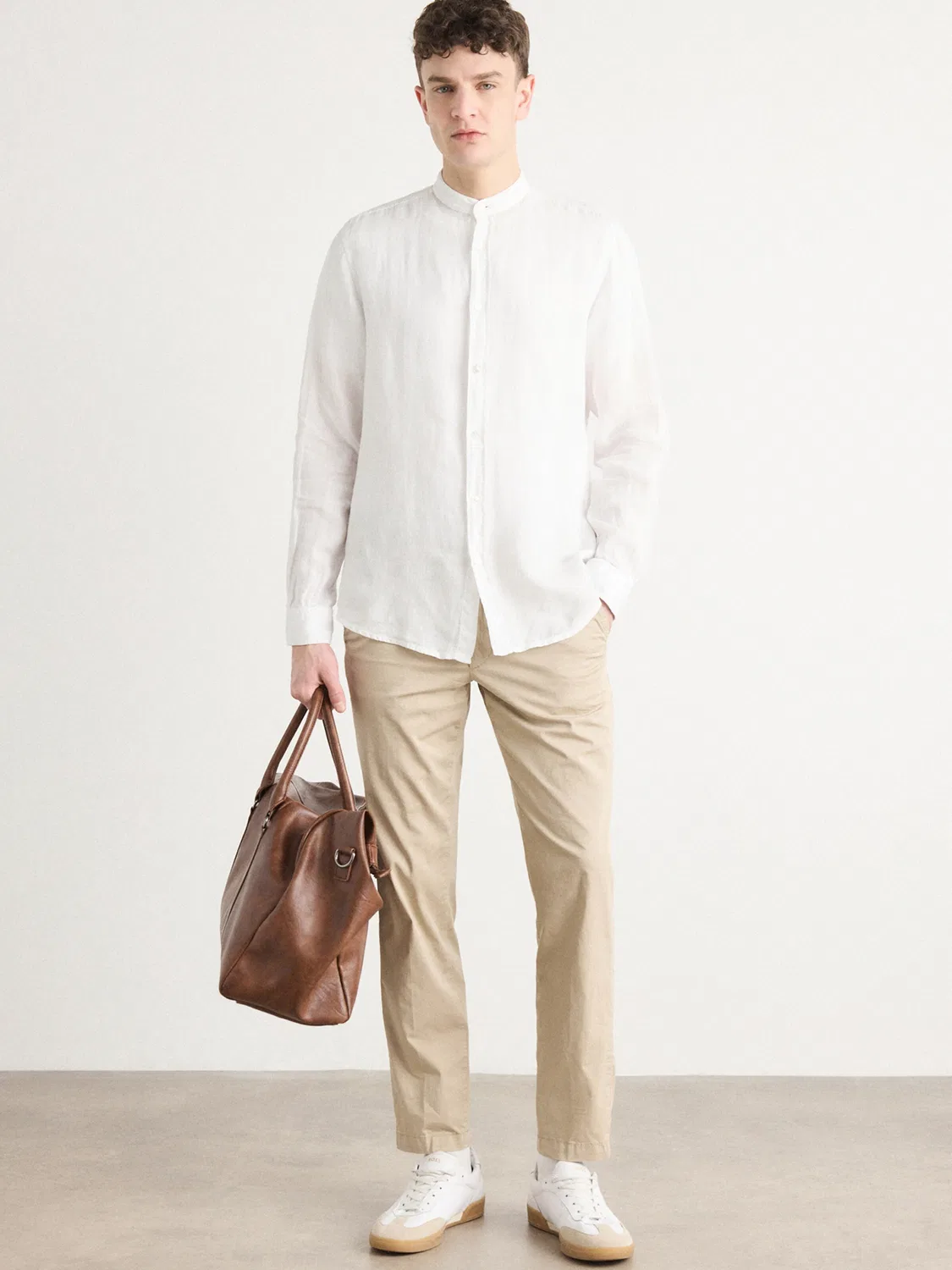 Рубашка Boss Regular fit Button Up Shirt Race_1 белого цвета — фото 4