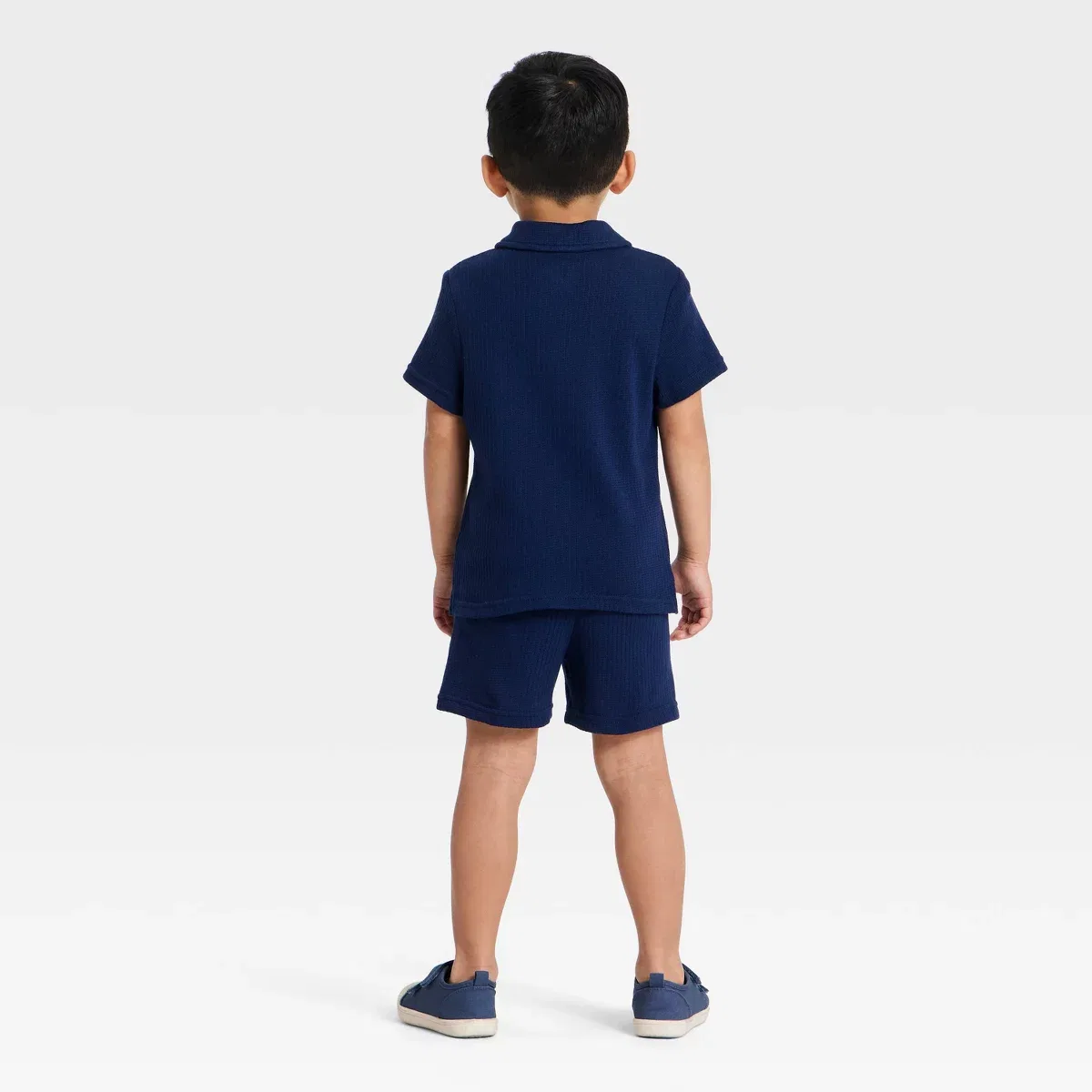 Детский комплект для мальчиков из вафельного жаккарда Cat & Jack, Navy Blue — фото 2