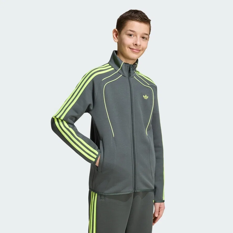 Худи на молнии ADIDAS ORIGINALS, графитовый цвет — фото 4