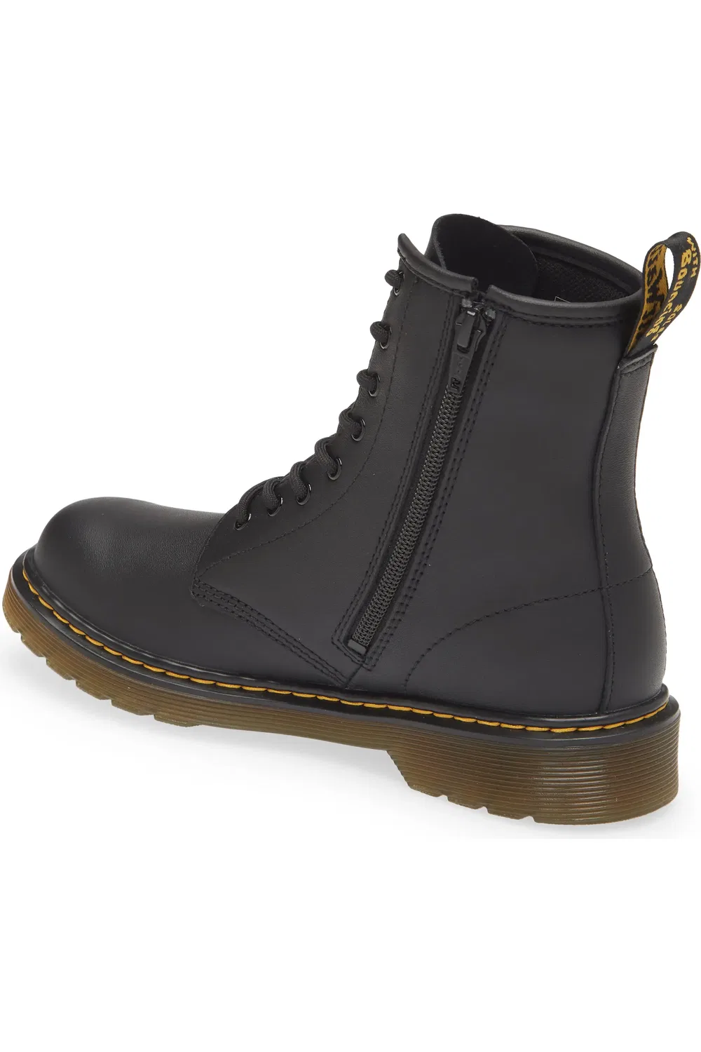 Детские ботинки Dr. Martens 1460 на шнуровке с воздушной подошвой, черные — фото 4