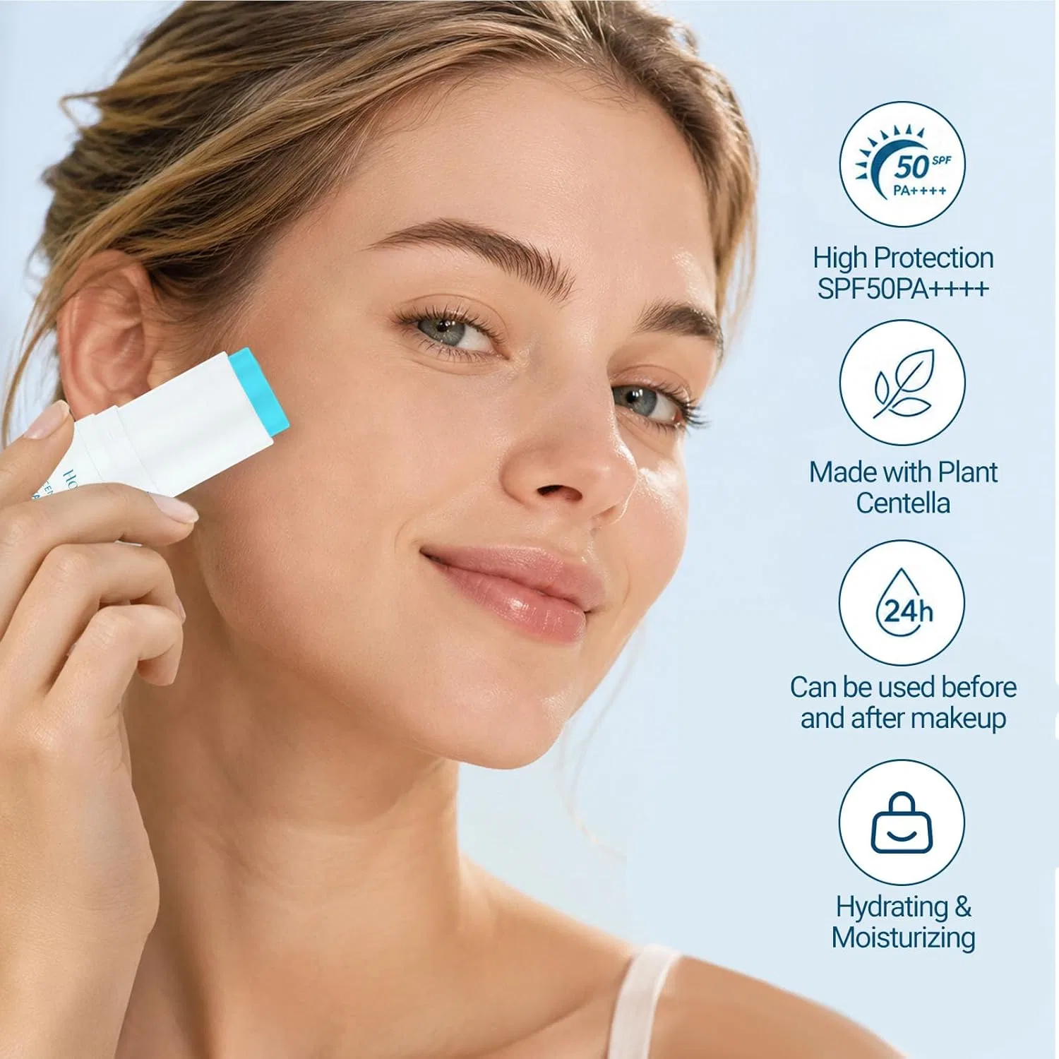 Солнцезащитный стик SPF 50, OPEIXSAYKOC, с экстрактом центеллы азиатской, 7 г — фото 4