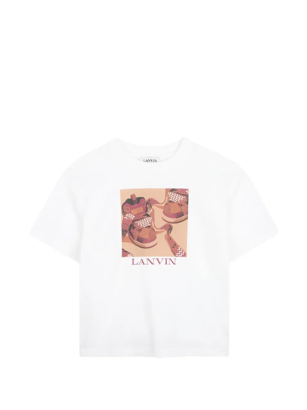 Футболка с принтом Lanvin Enfant, белый