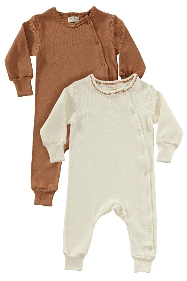 Детский комплект боди-комбинезонов с длинным рукавом Tinylamb, Tile-Cream