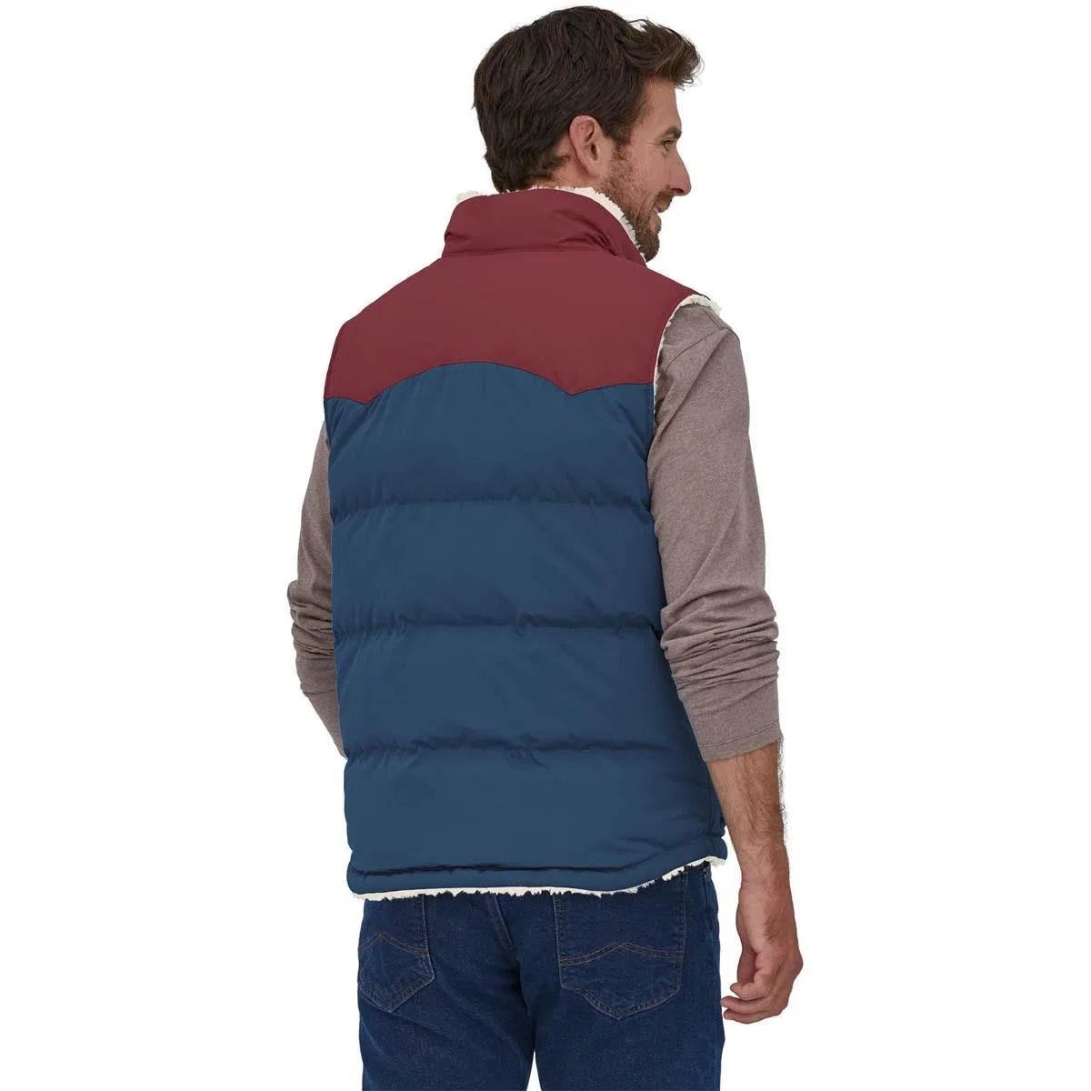 Жилет стеганый двусторонний с капюшоном Patagonia Reversible Bivy Down Vest, Tidepool Blue — фото 2