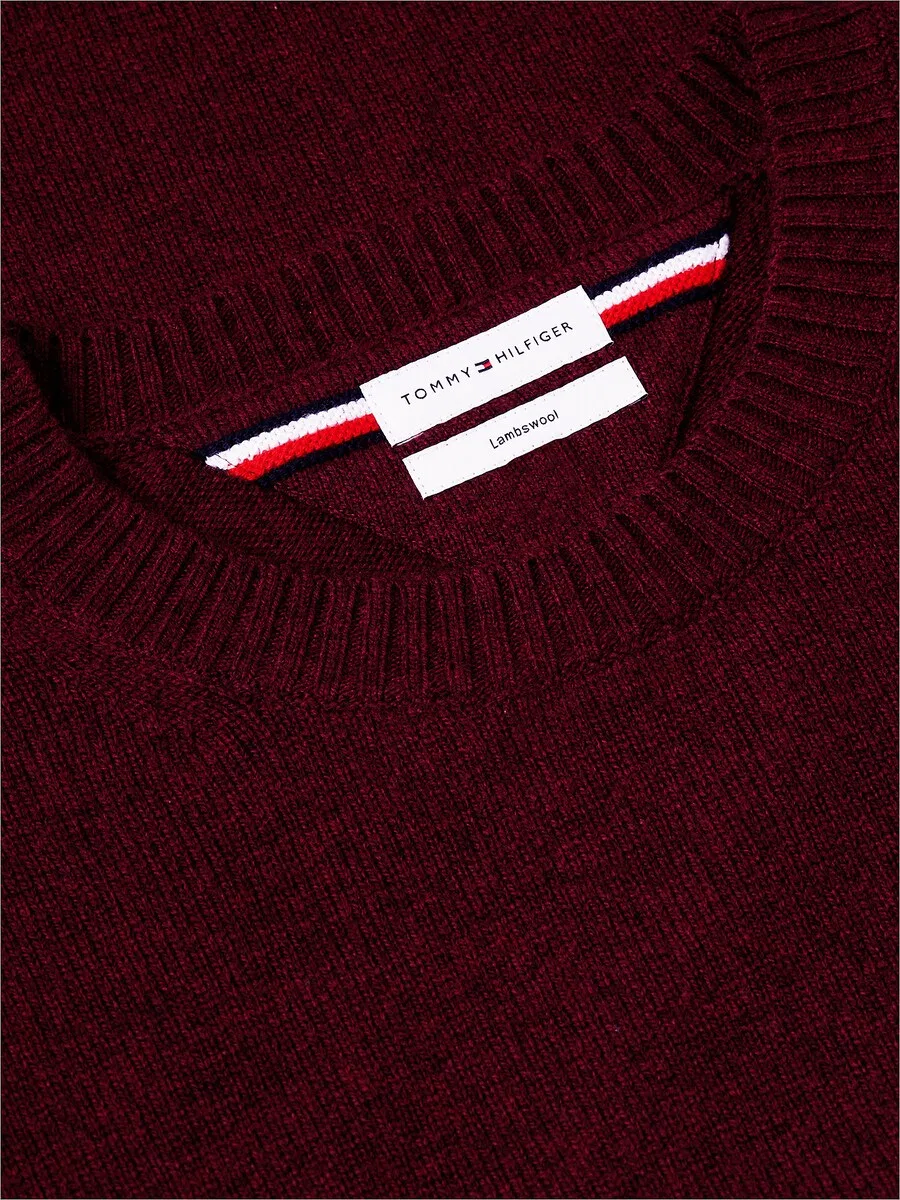 Свитер TOMMY HILFIGER темно-красного цвета — фото 4