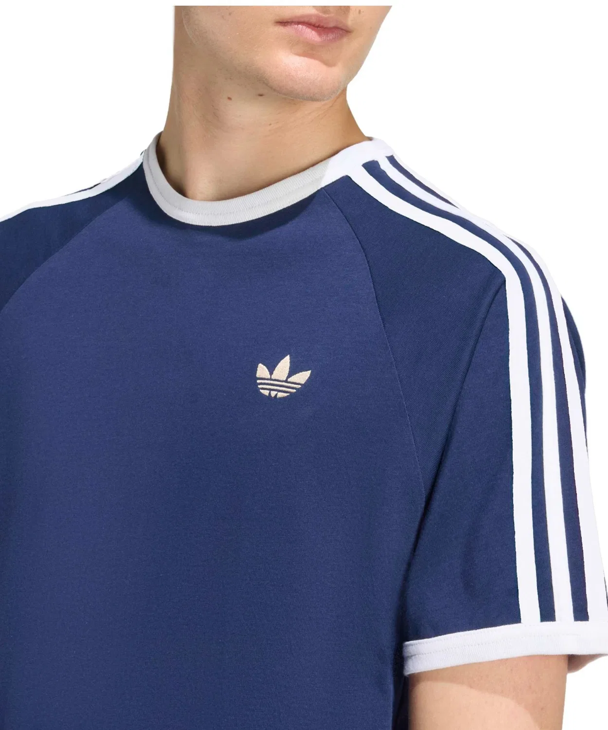 Мужская футболка с длинным рукавом модель 3-STRIPES TEE Adidas, Navy — фото 2