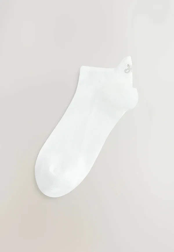 Носки однотонные Back embroidered motif trainer socks 4 pack Next, White 'n' Swirl Logo, белый — фото 3
