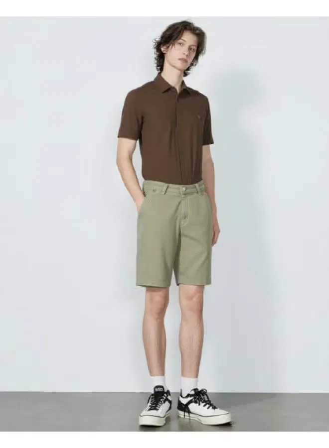 Шорты карго легкие джинсовые Zara, зеленый