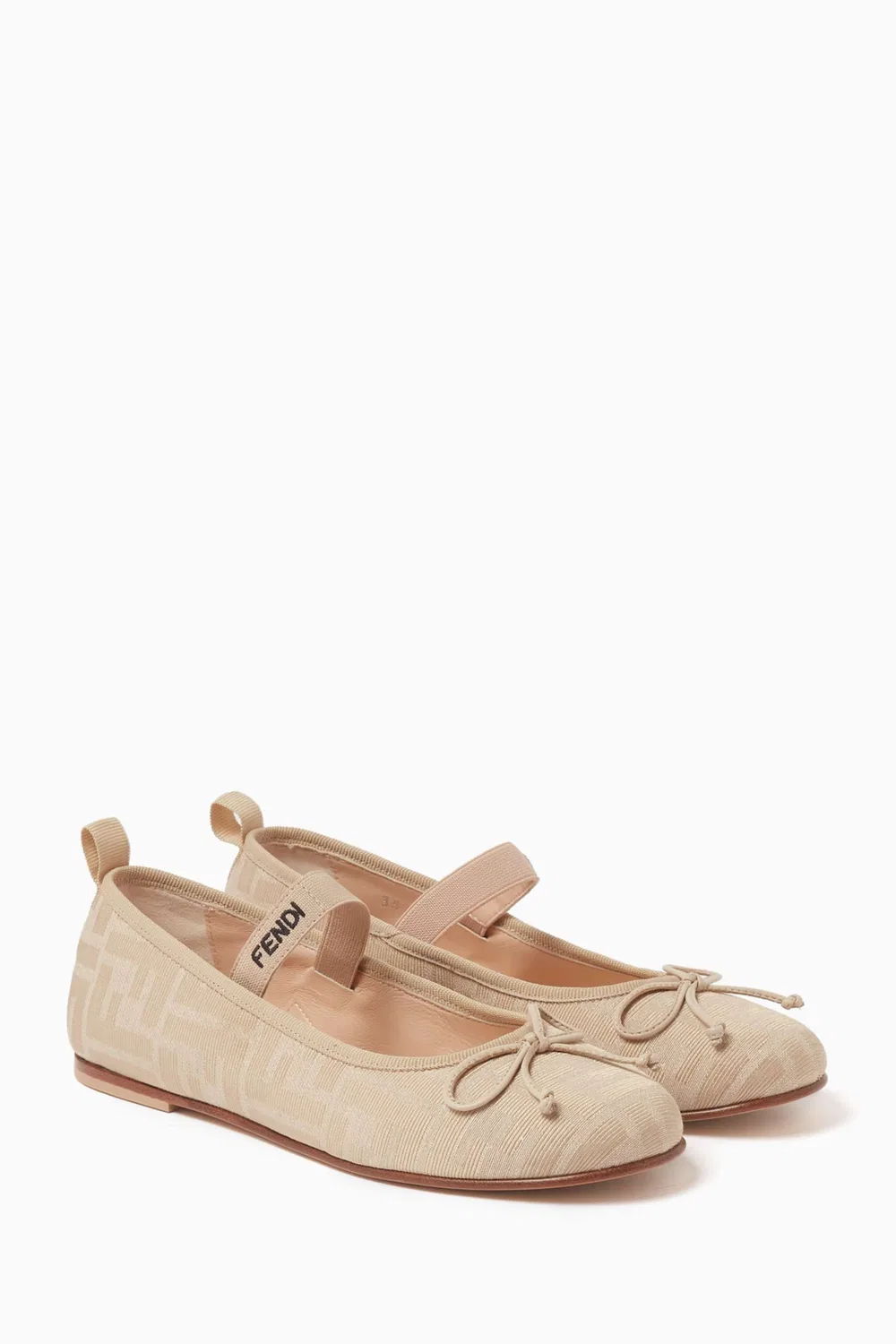 Балетки детские жаккардовые FF Ballerina Flats Fendi