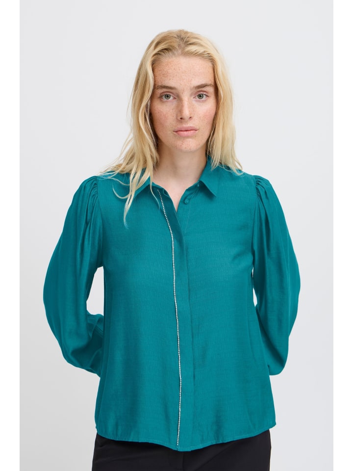 

ICHI Рубашка IHRHINES SH Regular fit in Harbor Blue