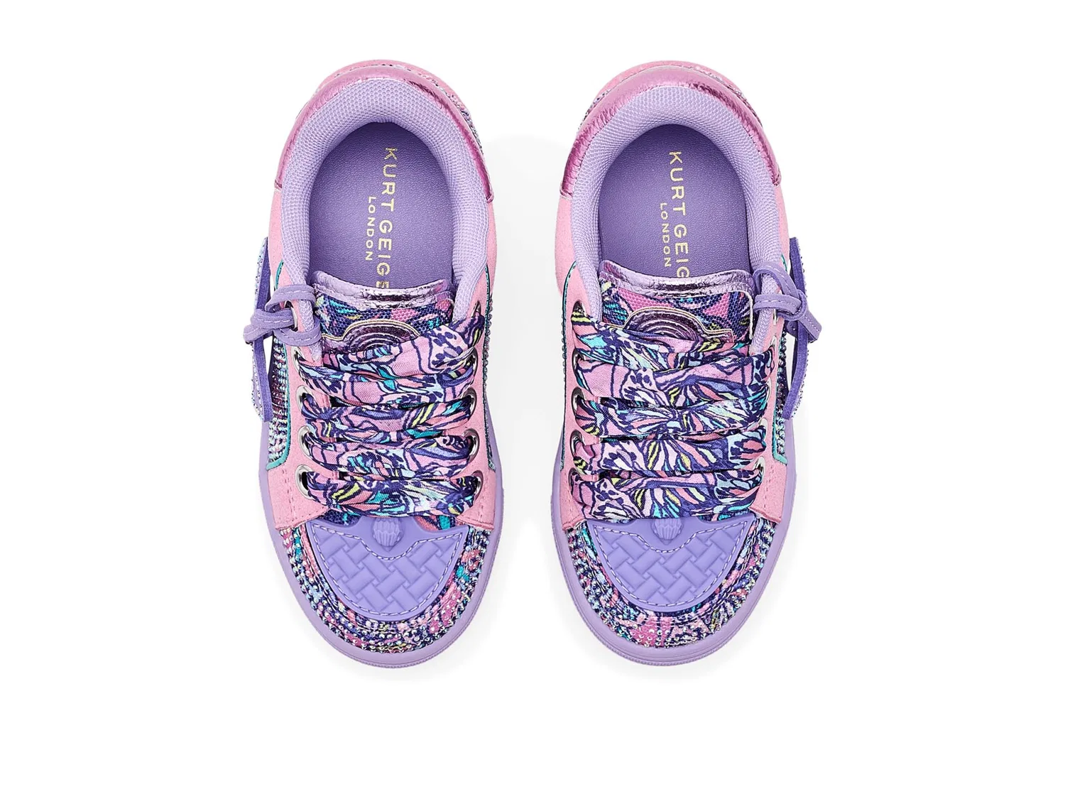 Кроссовки Mini Southbank Tag (для маленьких и больших детей) Kurt Geiger London Kids, Purple Multi — фото 3