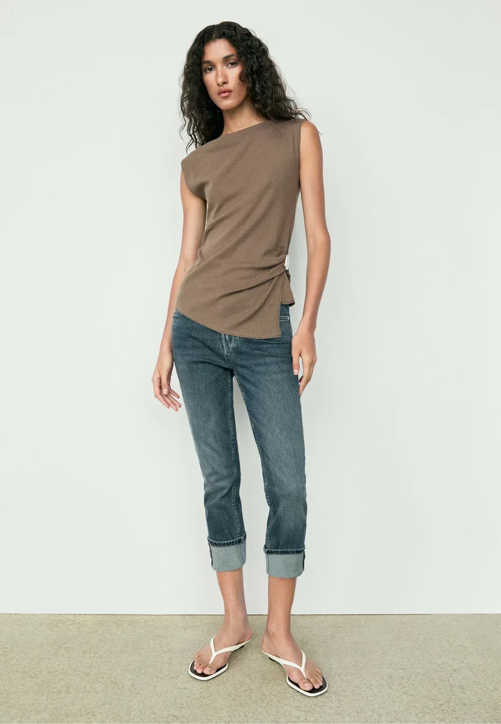 Топ Massimo Dutti, Mottled Brown — фото 4