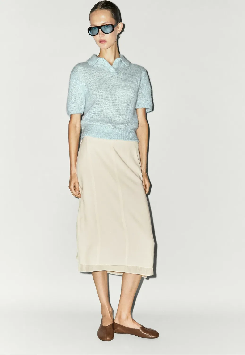 Рубашка поло Massimo Dutti, Light Blue