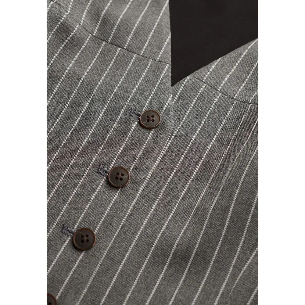 Жилет Superdry Pinstripe, серый — фото 4