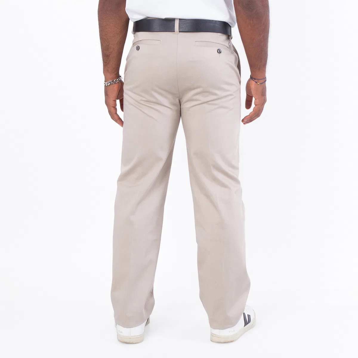 Брюки чино прямого кроя Ami Paris Straight Chino Trousers Ami Paris, Beige — фото 4