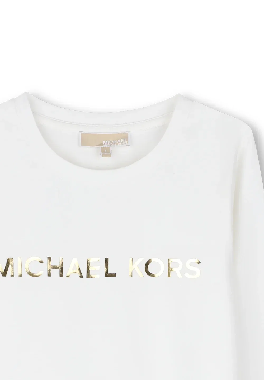 Футболка с длинным рукавом для детей и подростков - топ с длинным рукавом Michael Kors Kids, Offwhite — фото 3