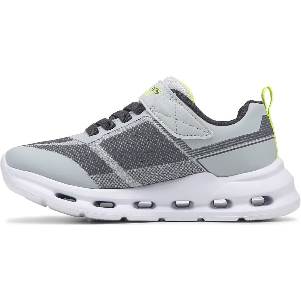 Детские кроссовки с подсветкой Glide Step Skechers, Grey/Lime — фото 3