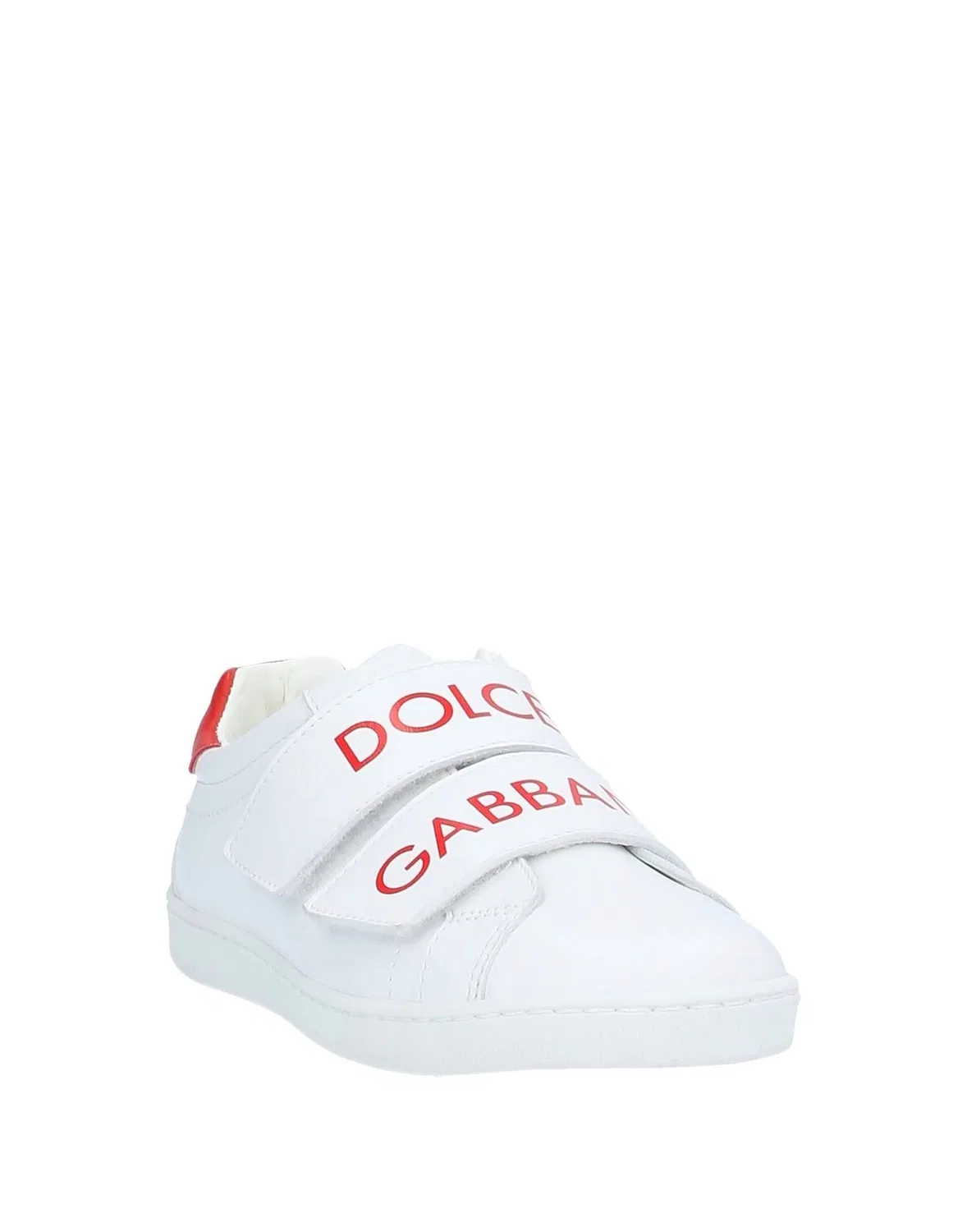 Детские кроссовки на липучке из кожи Dolce&Gabbana, белый — фото 2