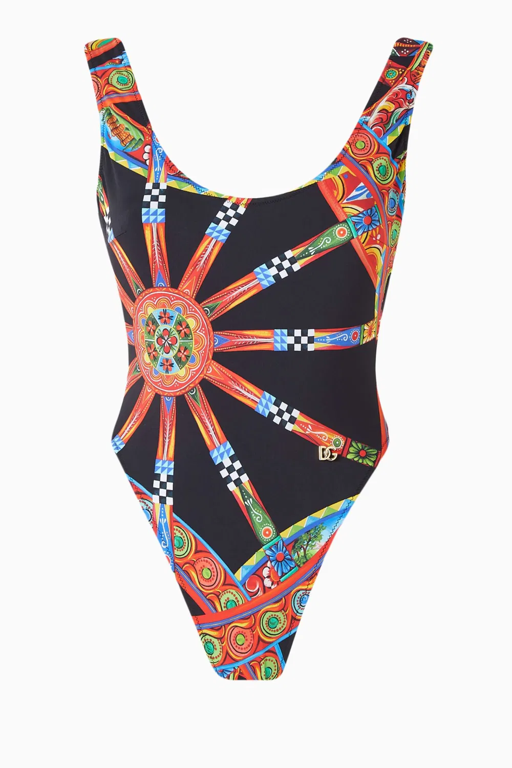 Купальник слитный с принтом Carretto Dolce & Gabbana