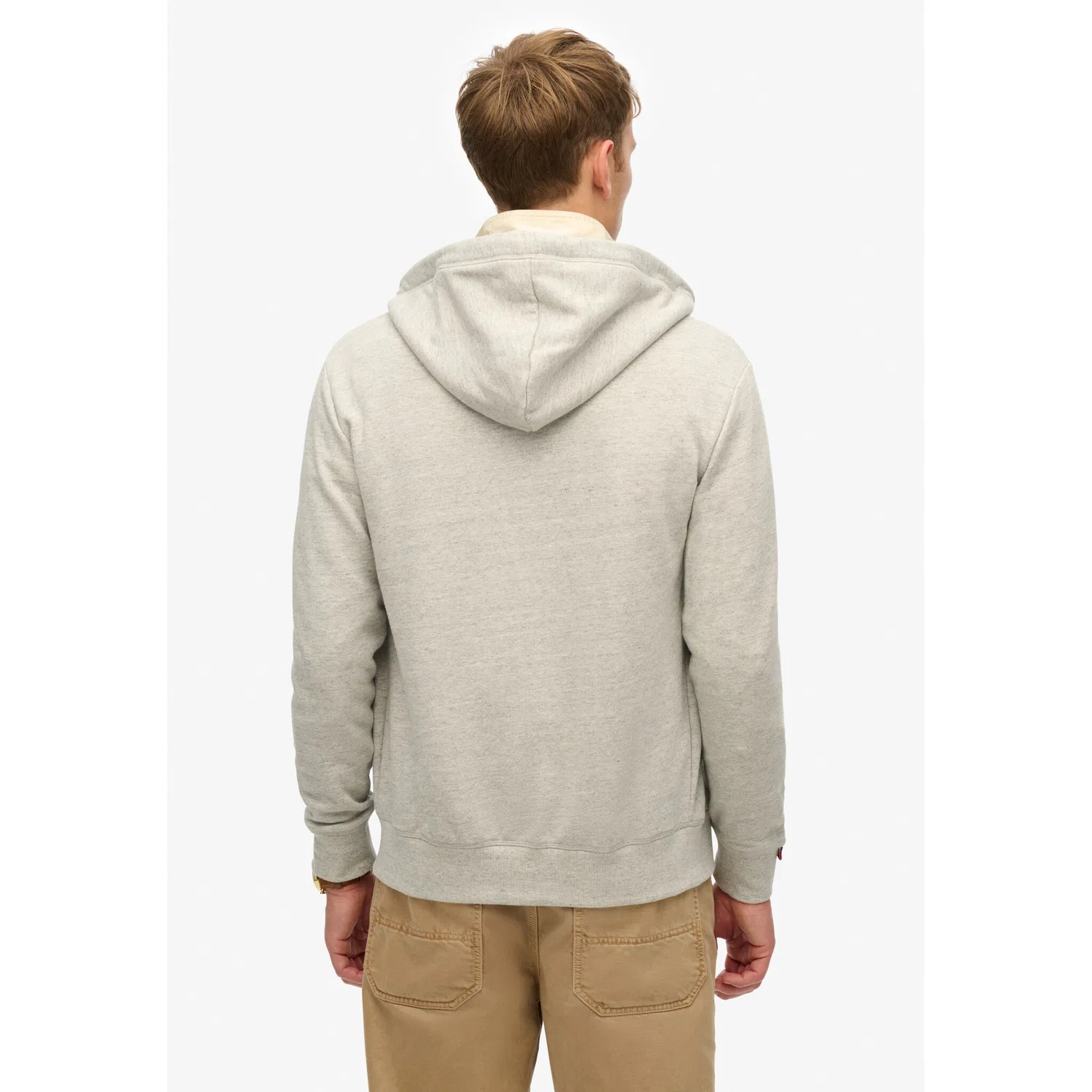 Мужская капюзонная толстовка с логотипом Superdry, Varsity Grey Grindle — фото 2