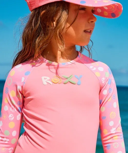 Детский купальник-комбинезон с длинным рукавомс принтом ROXY DOT ONESIE ROXY, Pink — фото 3