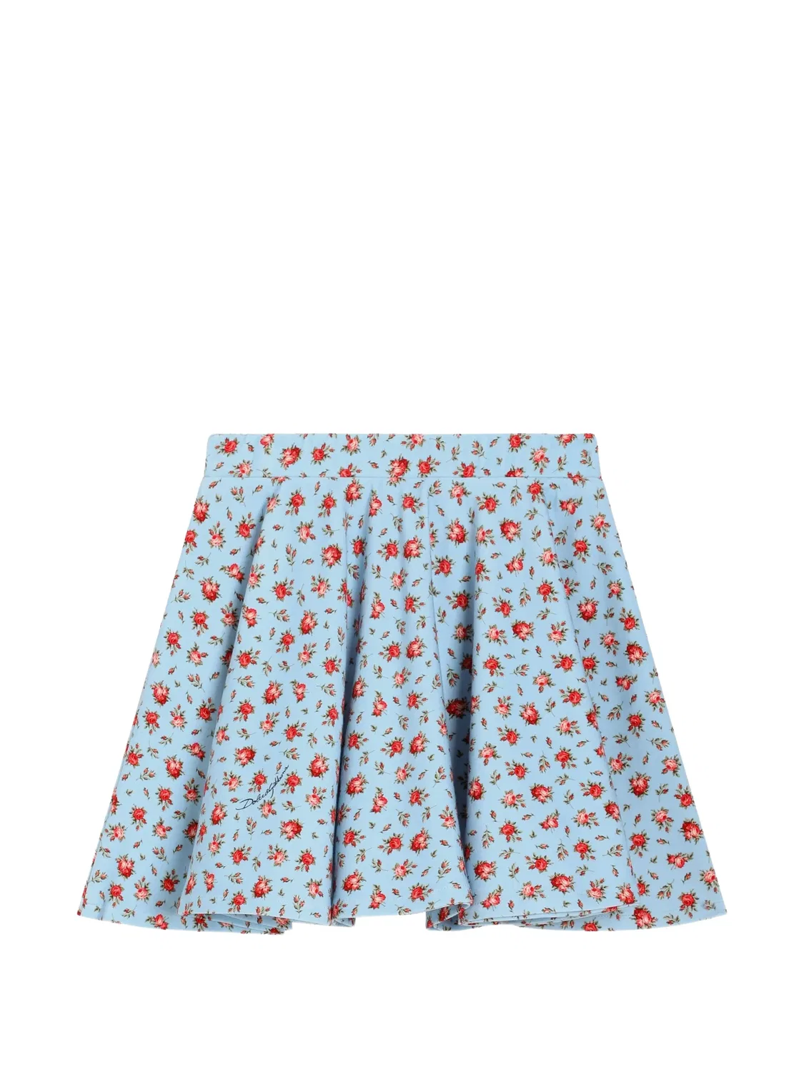 Юбка с цветочным узором Dolce & Gabbana Kids, синий