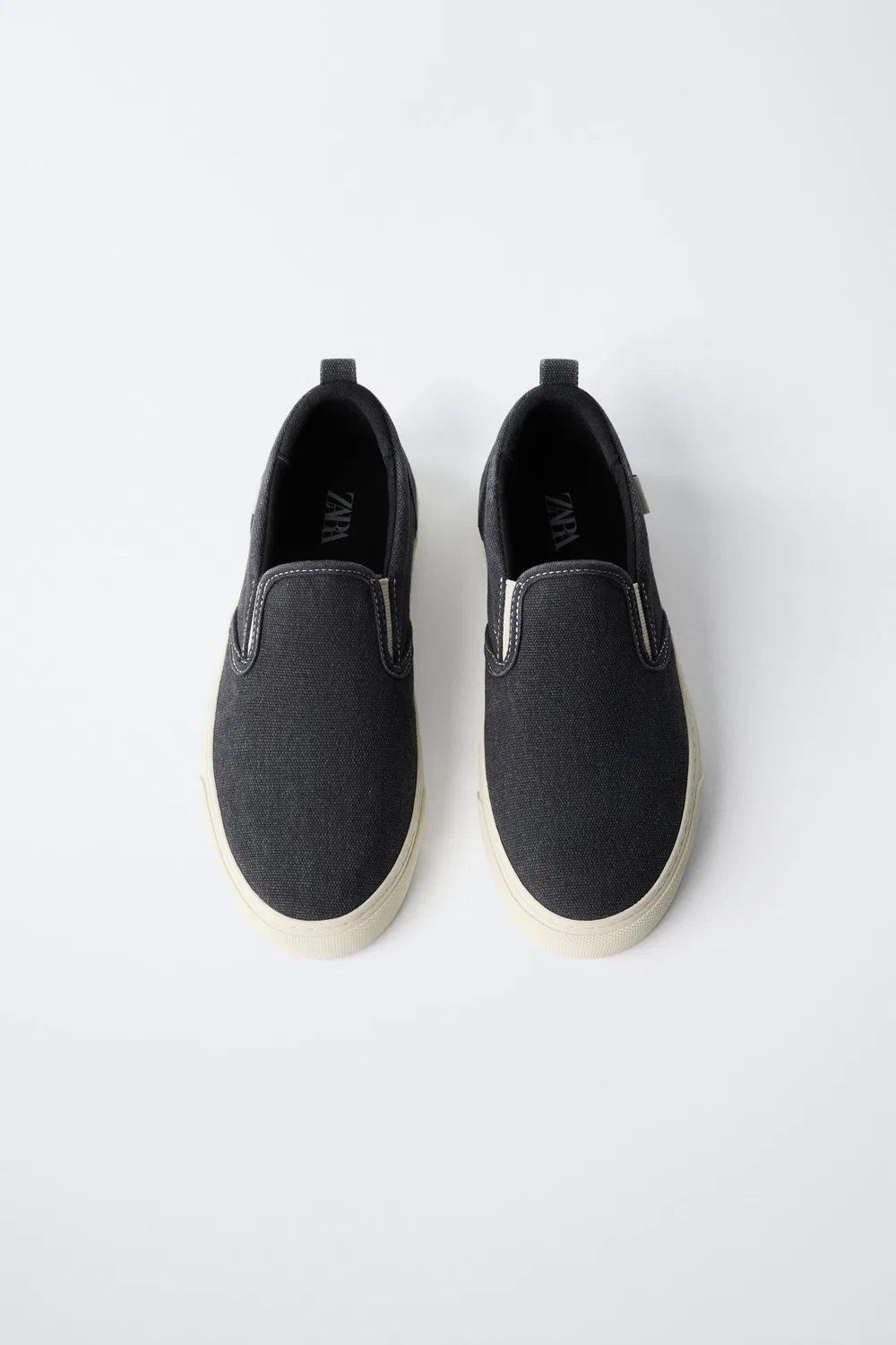 ХЛОПКОВЫЕ КРОССОВКИ ZARA, Black — фото 4