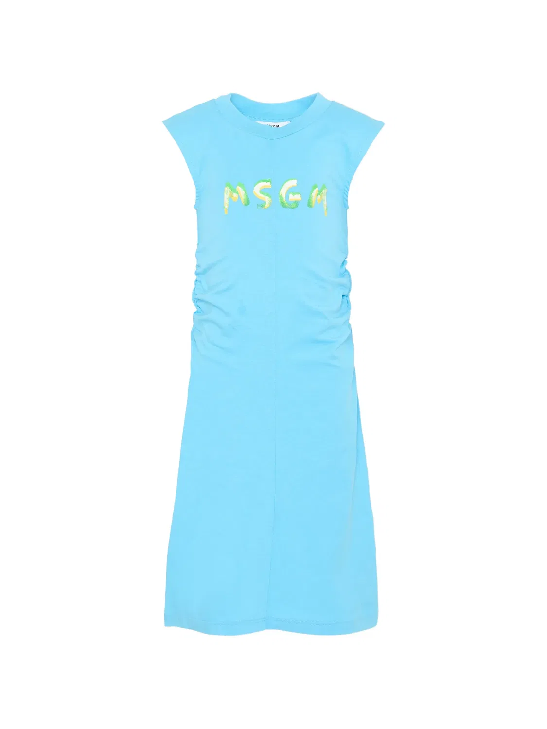 Платье с графическим логотипом MSGM, синий