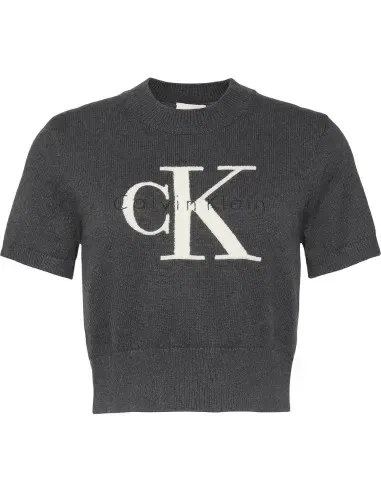 Свитшот угольный Calvin Klein, серый