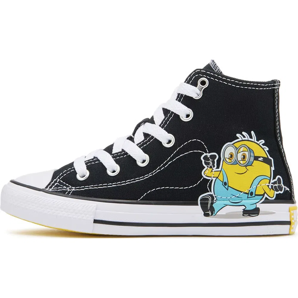 Детские высокие кроссовки Chuck Taylor All Star Converse, Minions Black/Multi — фото 3