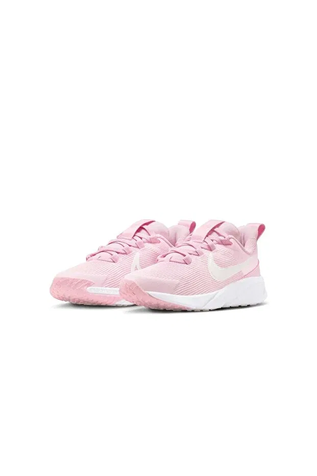 Детские кроссовки для девочек шнурованные Star Runner 4 Nike, Pink — фото 2