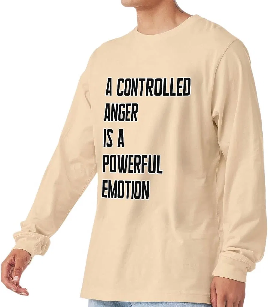 Мужская футболка с длинным рукавом с принтом Controlled Anger, Storm — фото 2