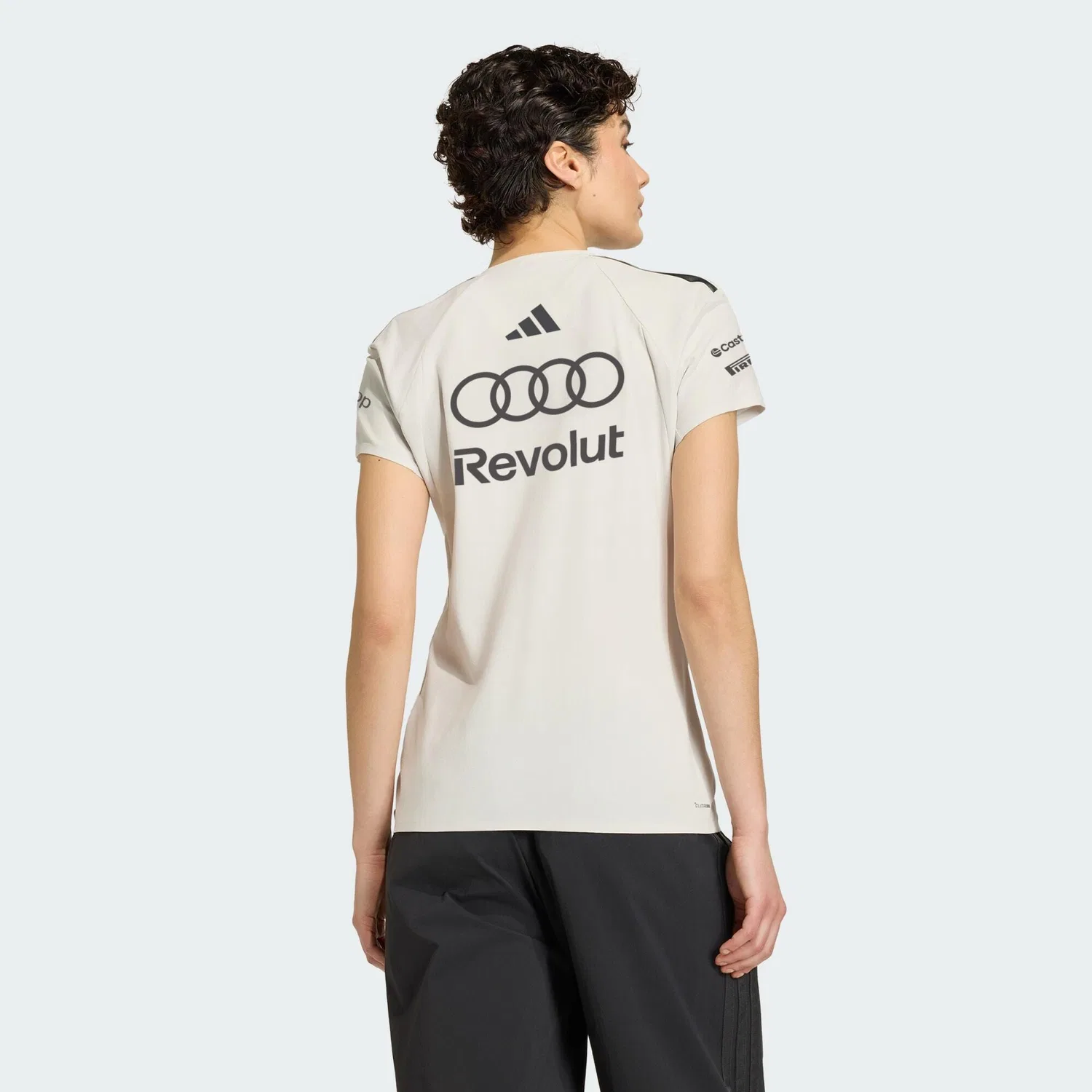 Мужское поло с коротким рукавом Audi Revolut F1 Team Engineers & Marketing Adidas, Naturweiß Grau — фото 3