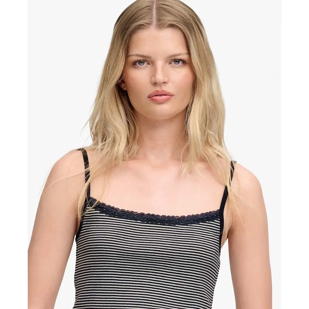 Топ без рукавов Athletic Essentials Lace Cami Superdry, синий — фото 3