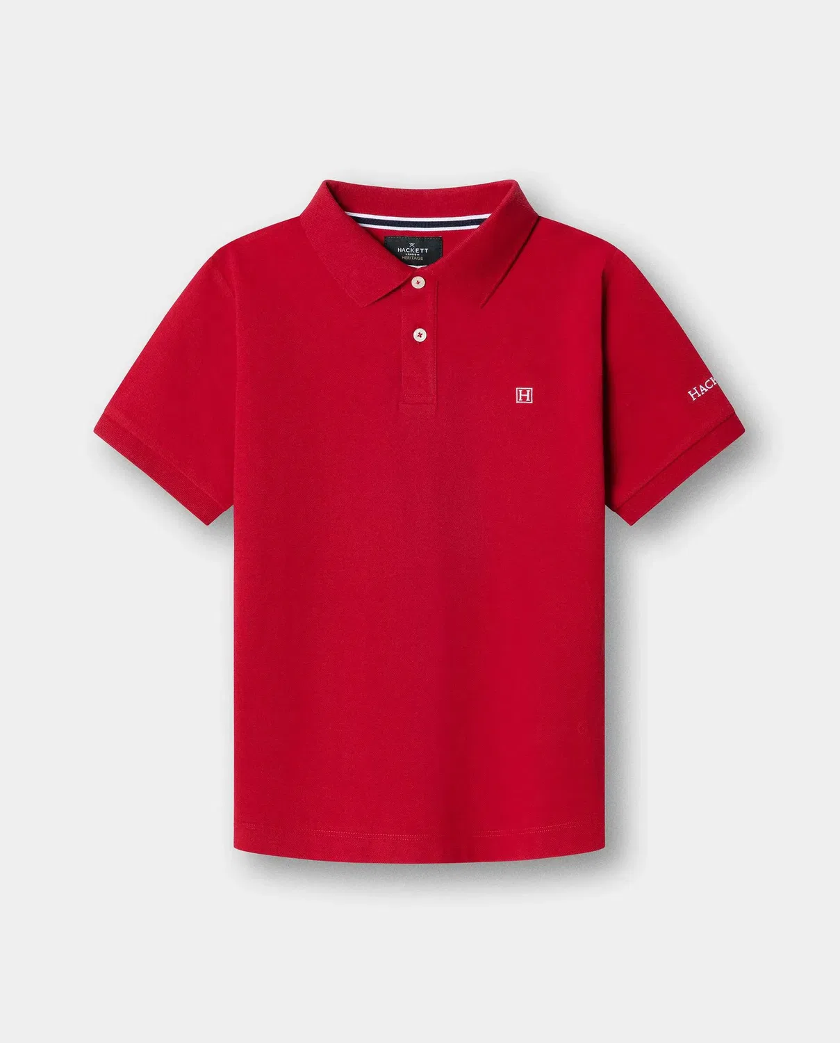 Детское поло для мальчиков с коротким рукавом Polo Heritage Stripe Trim Hackett, Rojo
