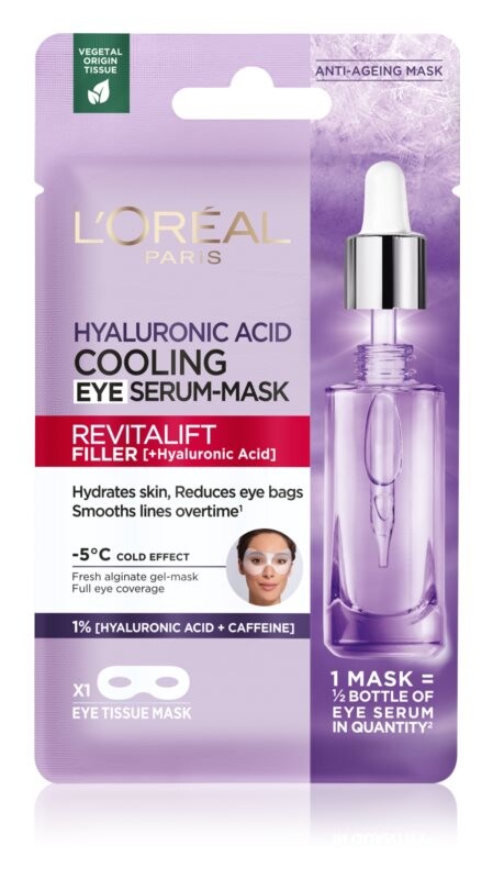 

Льняная маска с осветляющим и увлажняющим эффектом для глаз L’Oréal Paris Revitalift Filler