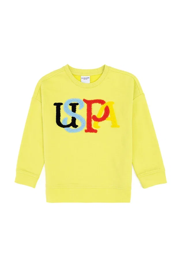 Детские свитшот для девочек с длинным рукавом U.S. Polo Assn., Pistachio — фото 3