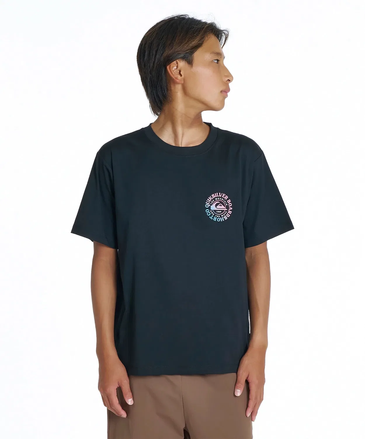 Детская футболка с принтом с коротким рукавом Quiksilver Fine Gradation SS Youth, Черный — фото 3