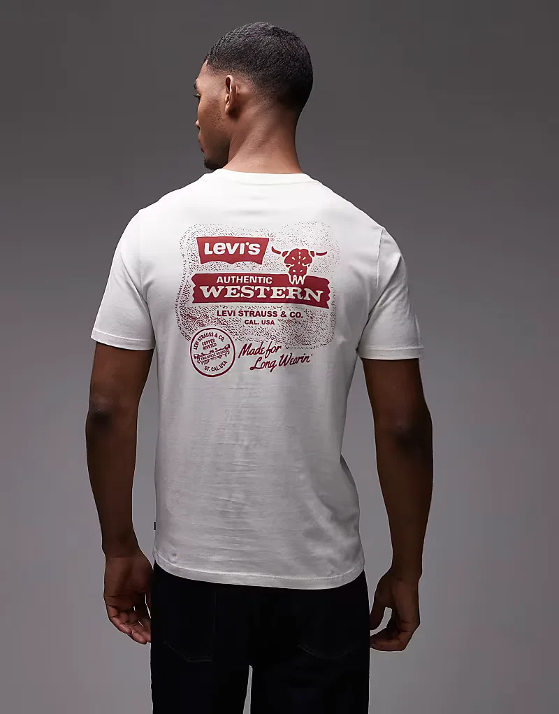 Футболка Levi's с графическим принтом на спине, белая
