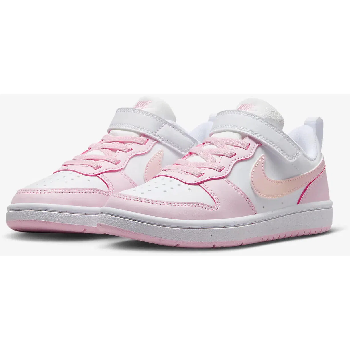 Детские кроссовки с низким профилем Court Borough Low Recraft Nike, Rosa Olivbraun — фото 3