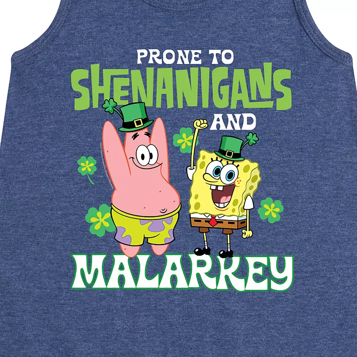 Детское платье-трапеция для девочек без рукавов SpongeBob SquarePants - Prone To Shenanigans And Malarkey, Heather Navy — фото 2