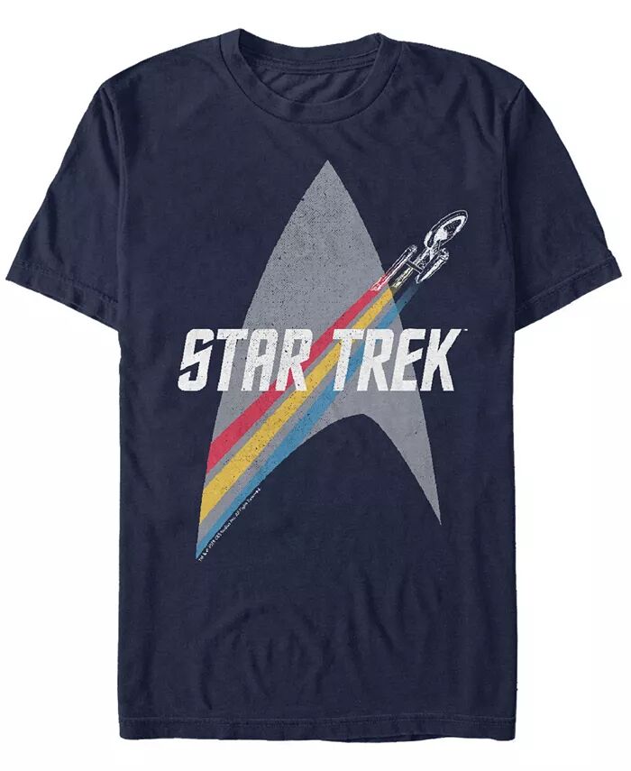 

Мужская футболка с коротким рукавом Star Trek The Original Series Retro Prism Enterprise Fifth Sun, синий
